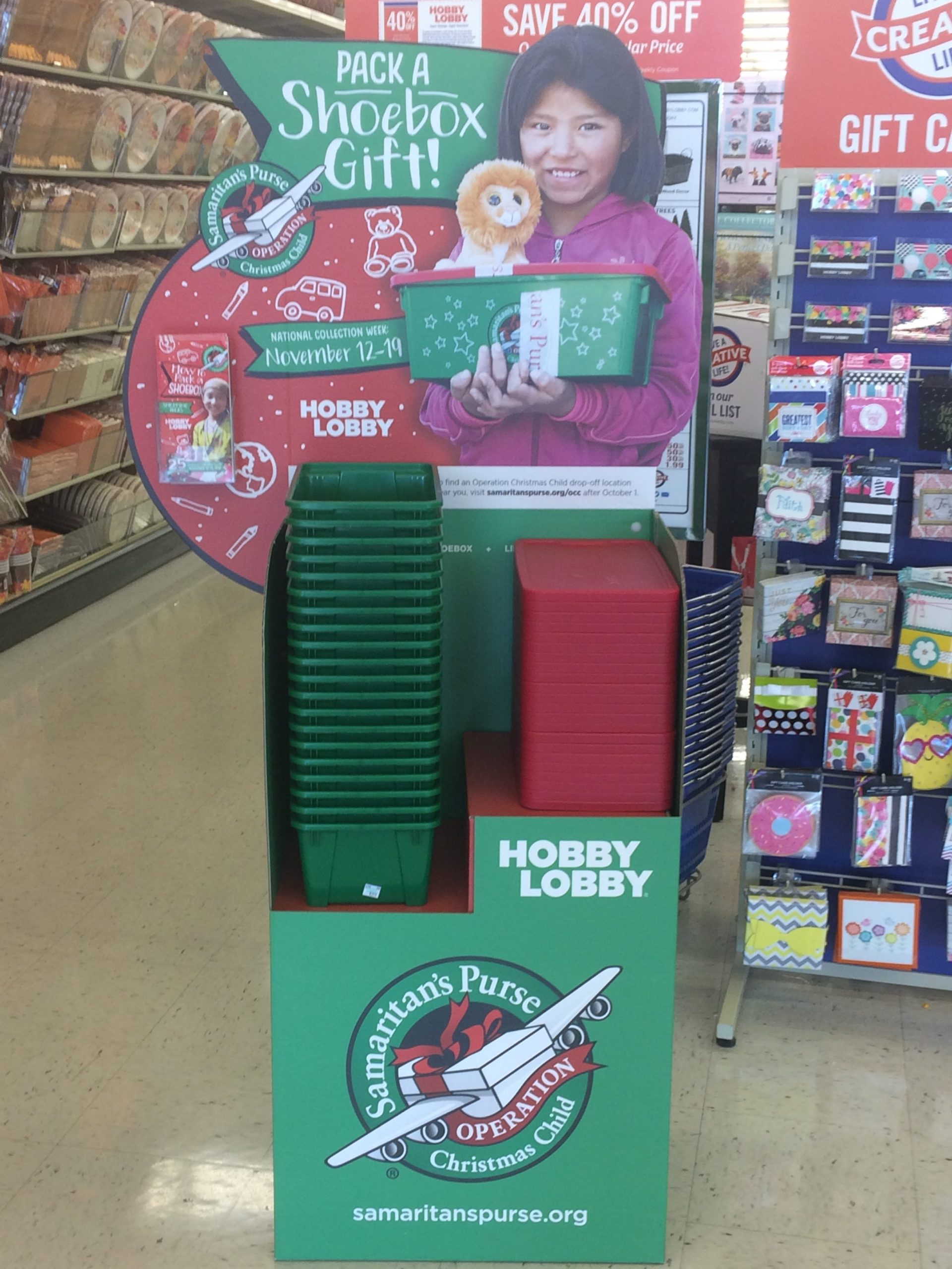 Samaritan's Purse Gift Box, Hobby Lobby