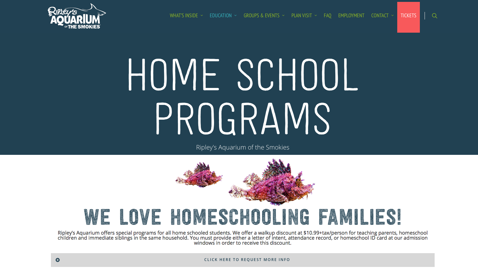 Homeschool Program page