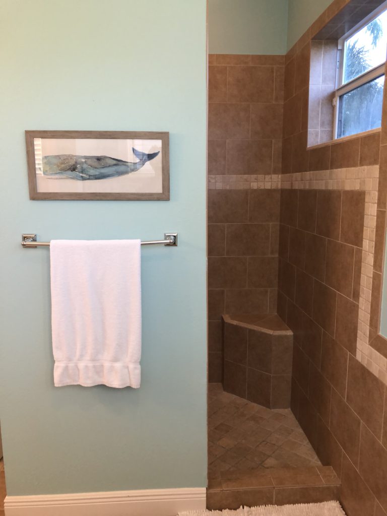 Sand & Sea Master Bathroom Tiled Walk-In Shower