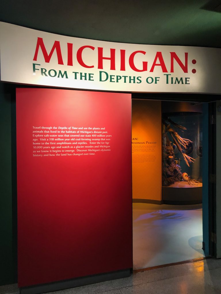 Michigan: From the Depths of Time exhibit at the Muskegon Museum of Science & History