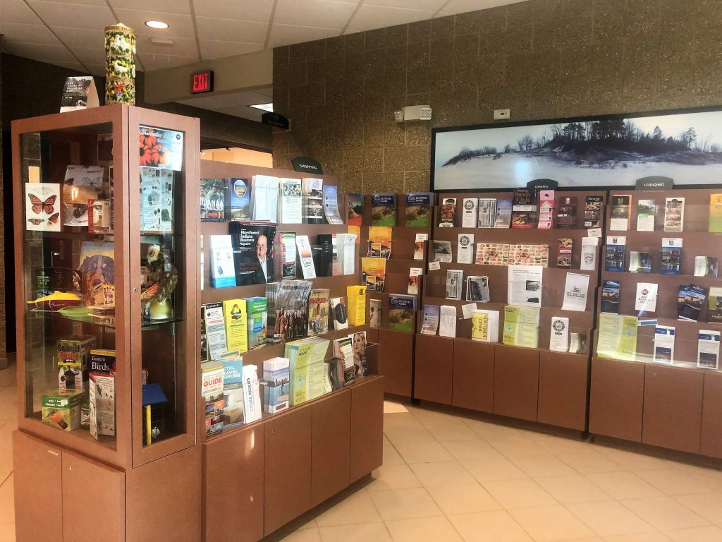 Travel guides at Indiana Dunes Visitor Center