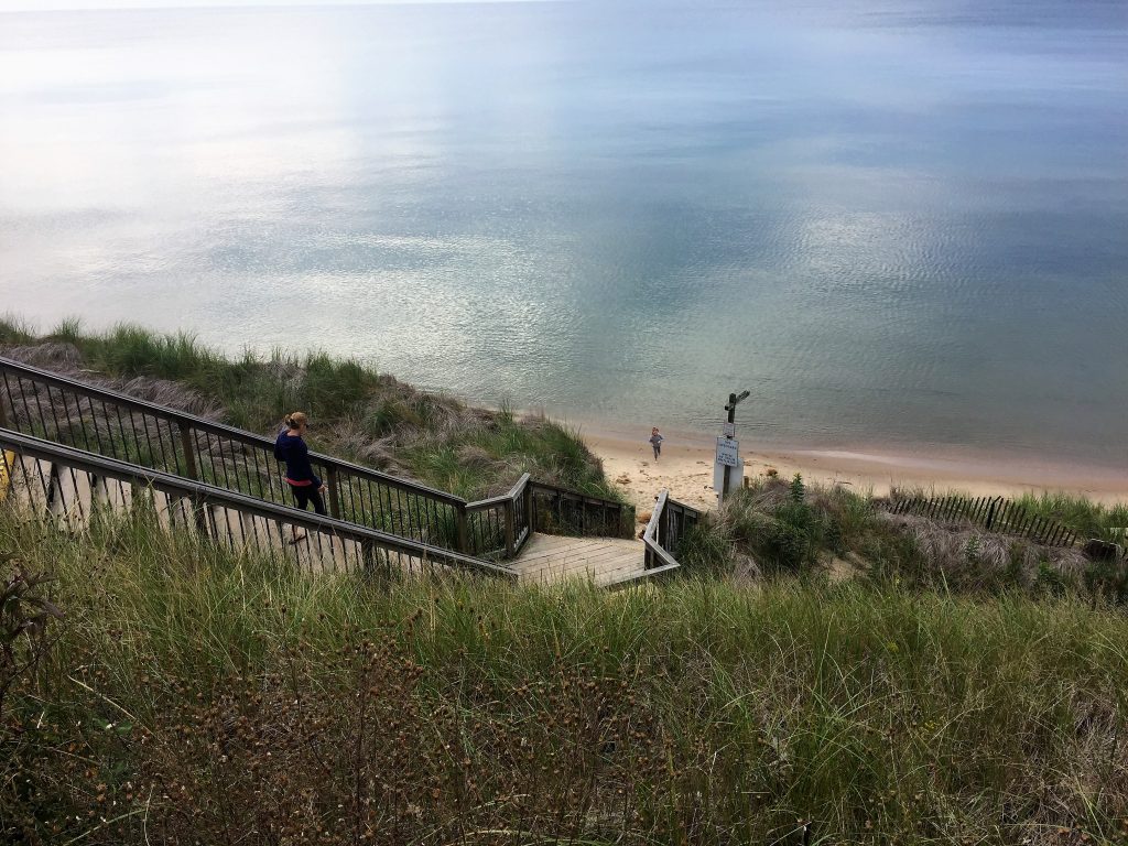 Staircase down to beach at the   Christian Reformed Conference Grounds, Grand Haven, Michigan