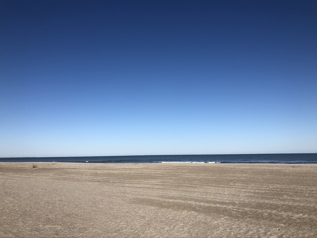 View of the beach from the access down the street.