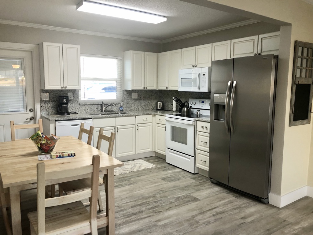 Large, well stocked kitchen