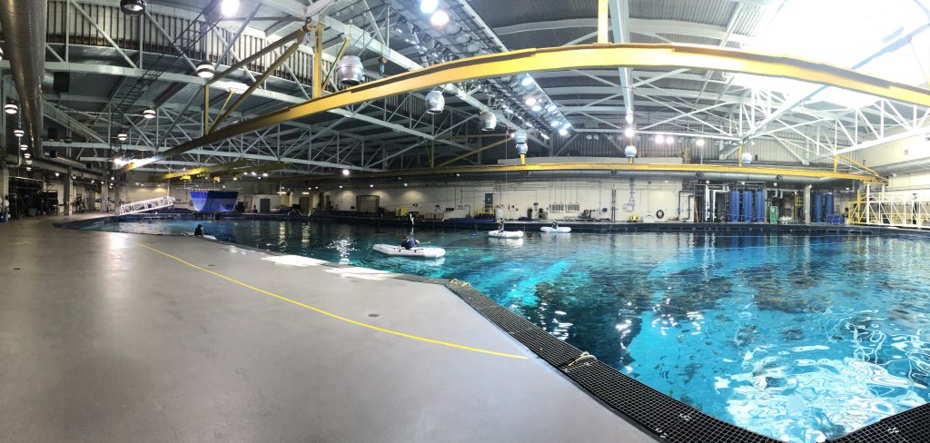 Panoramic view at top the Ocean Discovery Gallery during the Georgia Aquarium behind-the-scenes tour