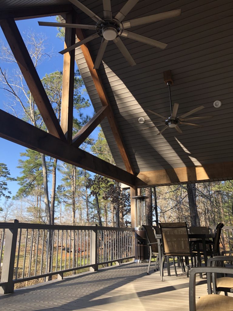 Large deck off the kitchen and dining area