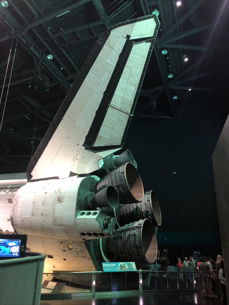 Tail end of the space shuttle Atlantis.