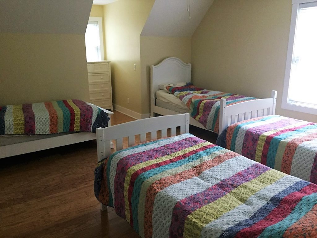 Jubilee Cottage Upstairs Bedroom 1 of 3.  Christian Reformed Conference Grounds, Grand Haven, Michigan