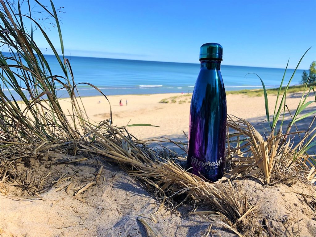 Mermaid Straw stainless steel water bottle review.  Eco friendly companies