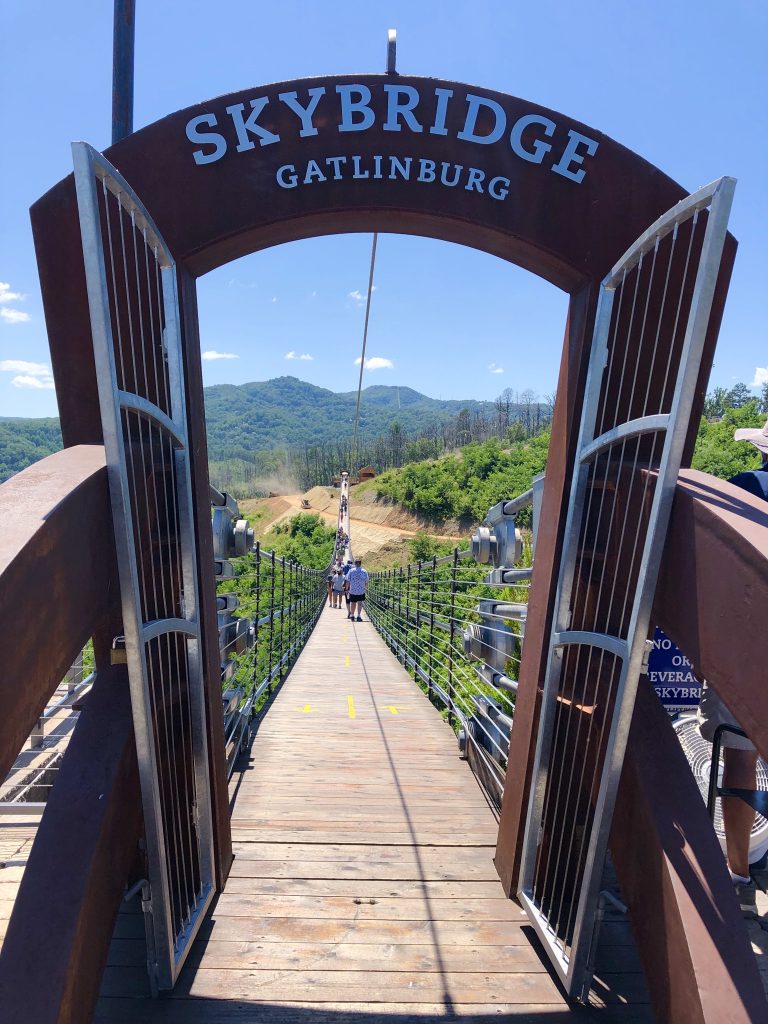 Skybridge suspension bridge, Gatlinburg