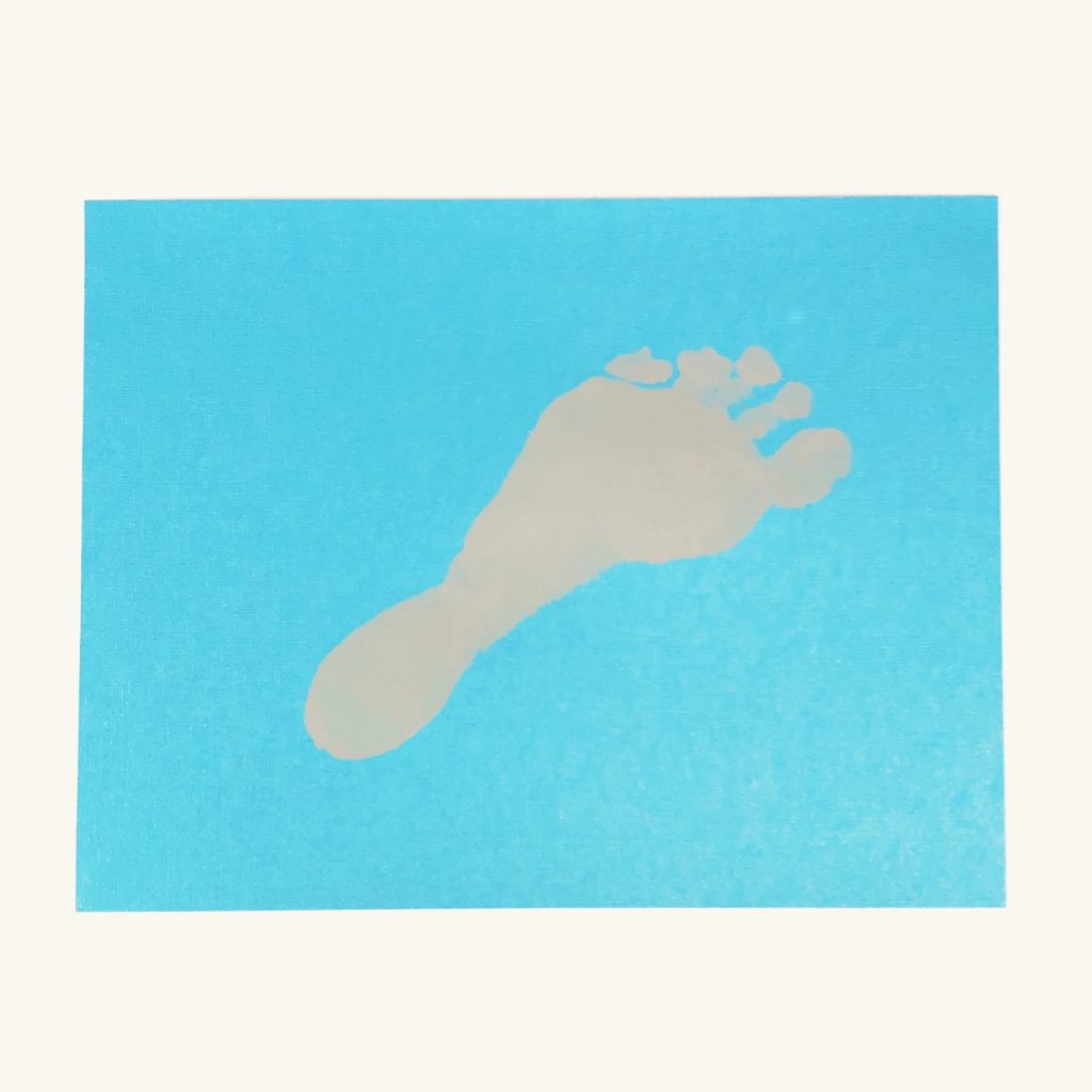 Footprint Art Hawaiian Monk Seal Craft Step 1