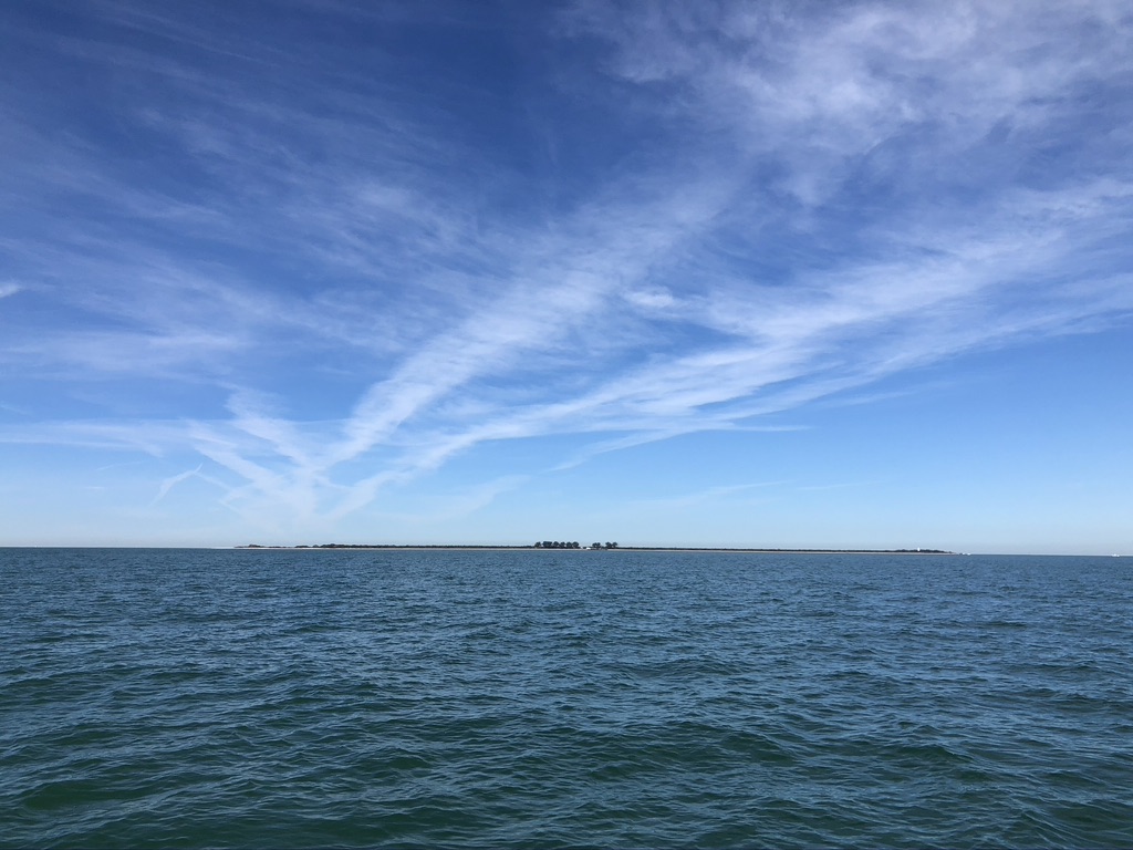 Egmont Key on the horizon. 