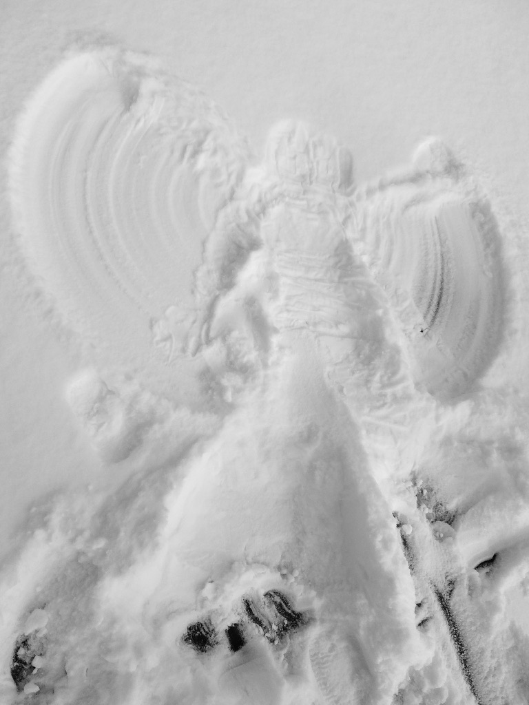 Ways to embrace winter: Make a snow angel.