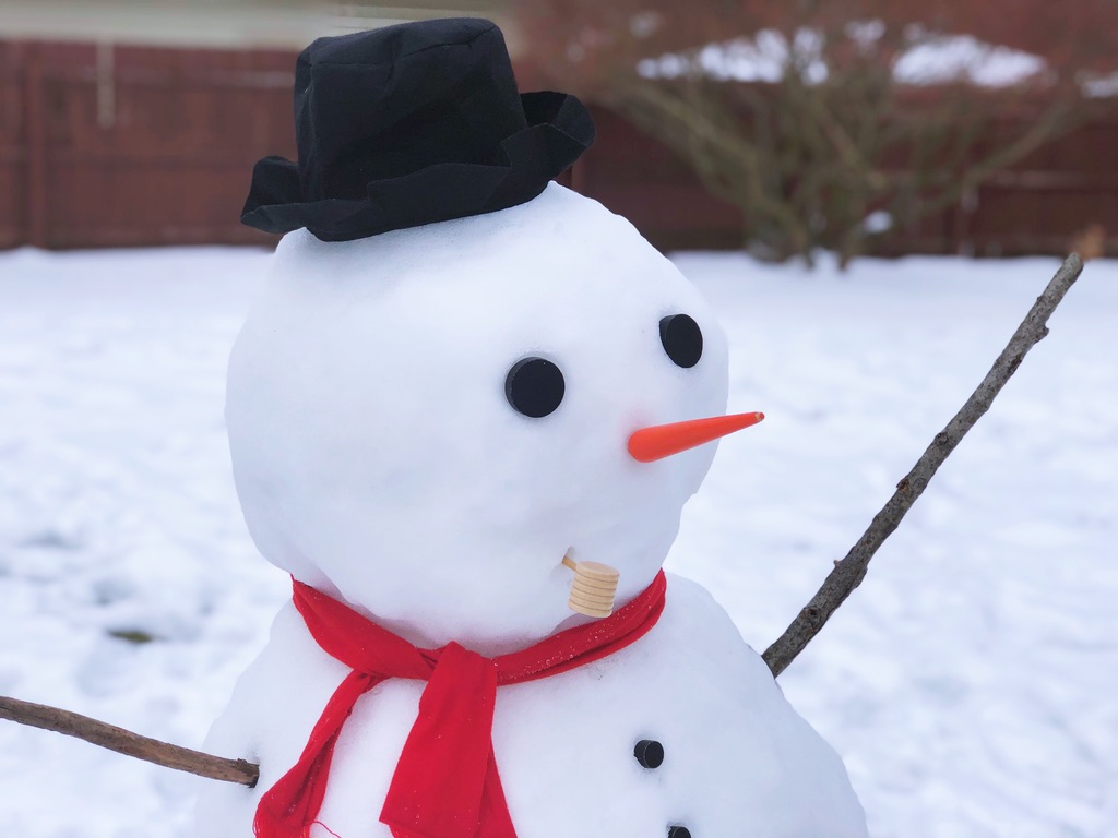 Ways to embrace winter: build a snowman.
