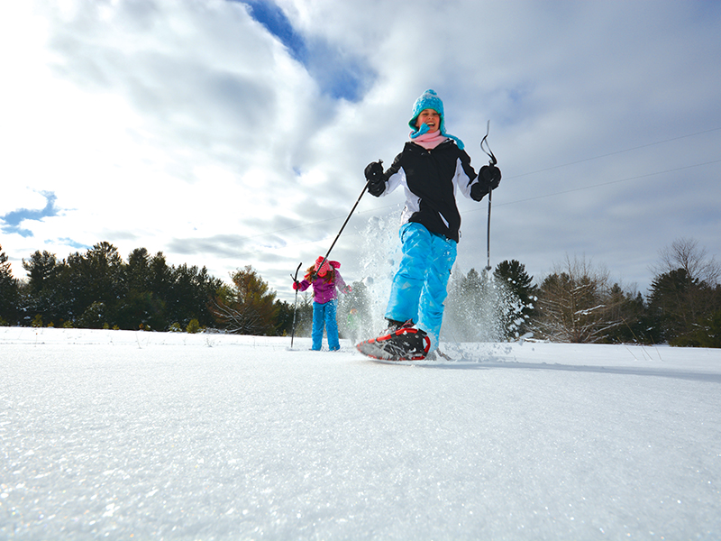 Ways to embrace winter: Snow shoeing - Photo Courtesy of www.petoskeyarea.com