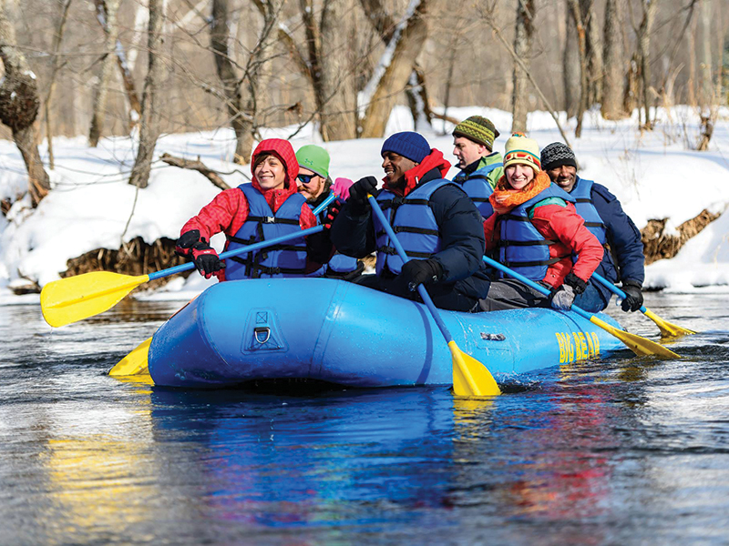 Fun things to do in the snow: Winter Paddling - Photo Courtesy of www.petoskeyarea.com