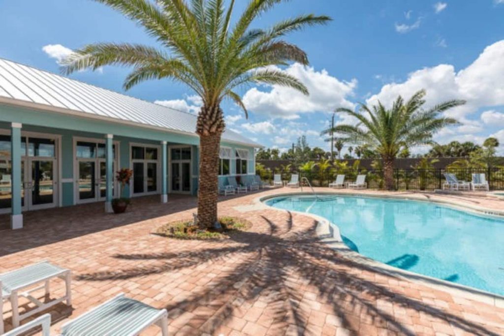 Outdoor pool area in Florida