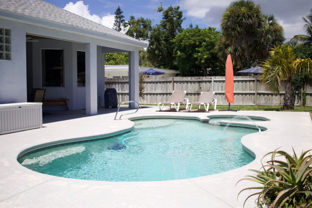 Backyard pool in Florida