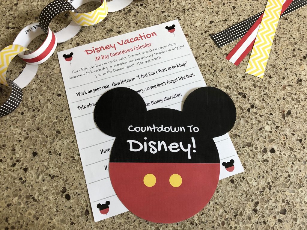 Disney Countdown Chain Calendar 