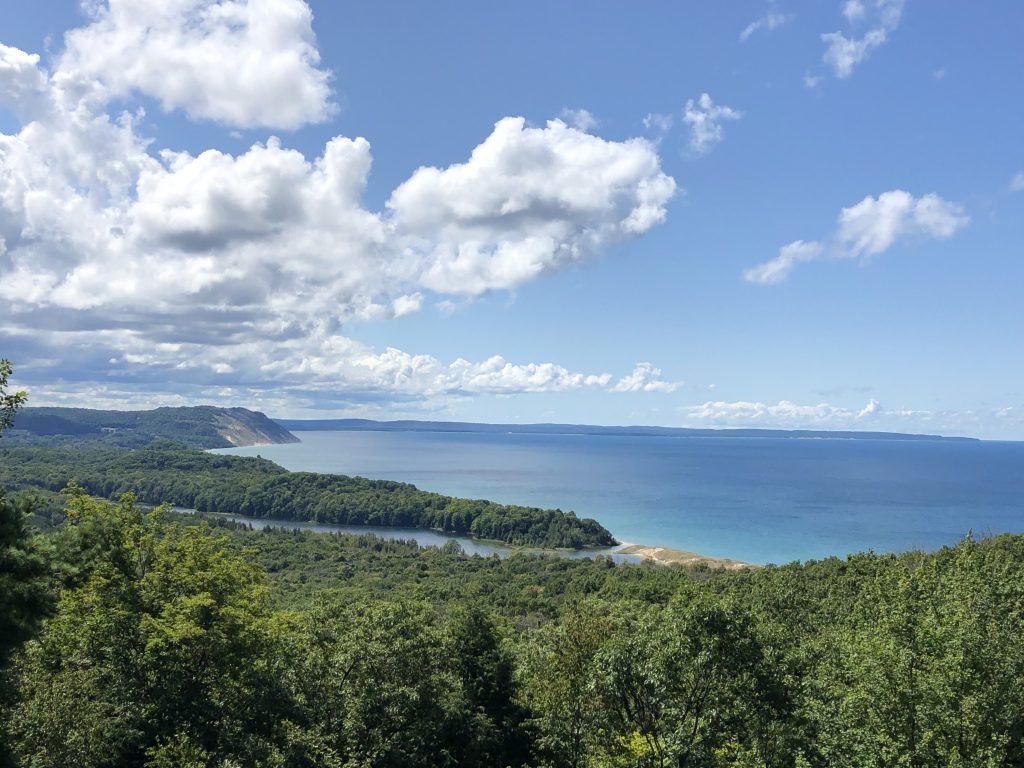 View of the Empire Bluffs from Sleeping Bear Dunes National Lakeshore. 
