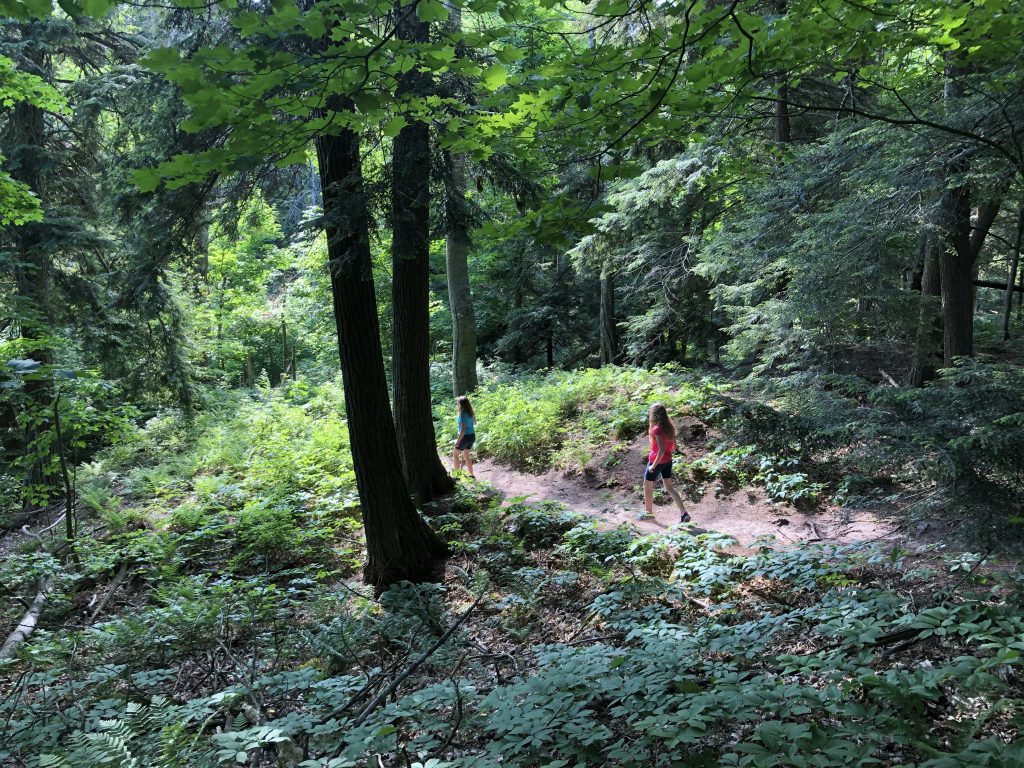 Walking the trails at Leelanau State Park