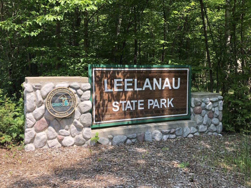 Leelanau State Park Entrance Sign