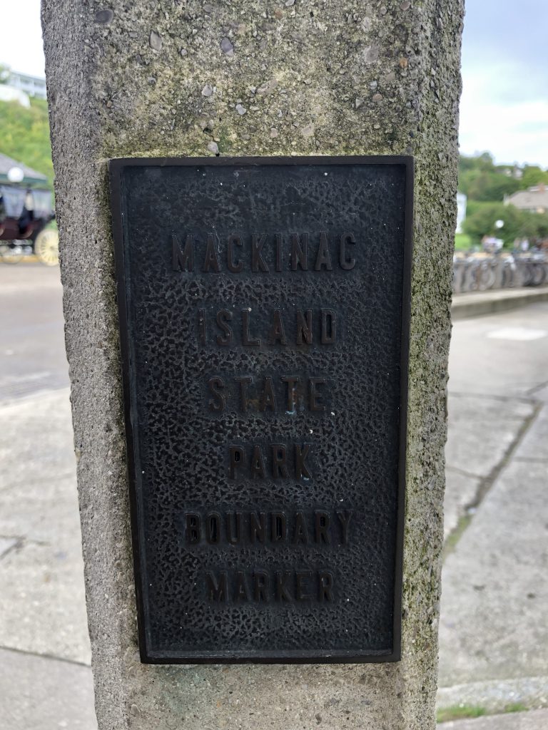 Mackinac Island State Park Boundary Marker