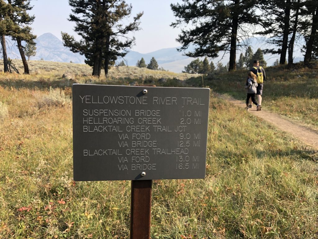 Hell Roaring Creek Trail mile marker