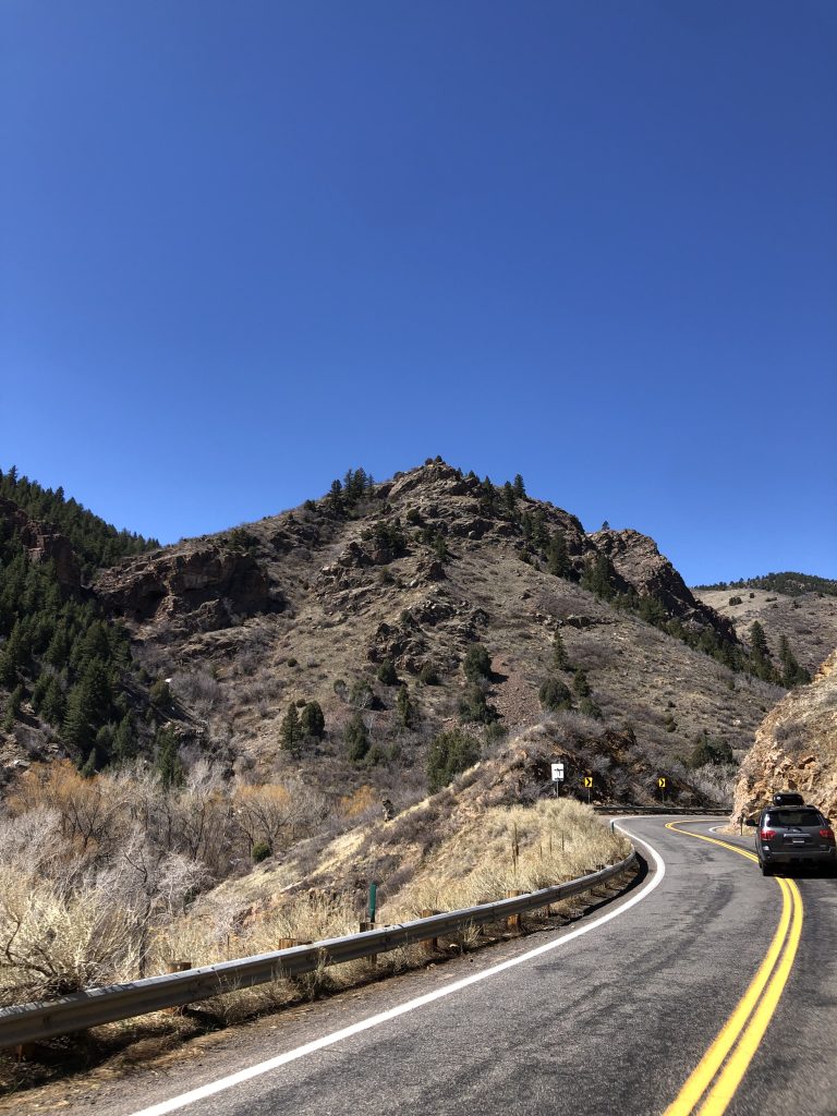 Mountain view along the Lariat Loop between Morrison and Evergreen, CO. 