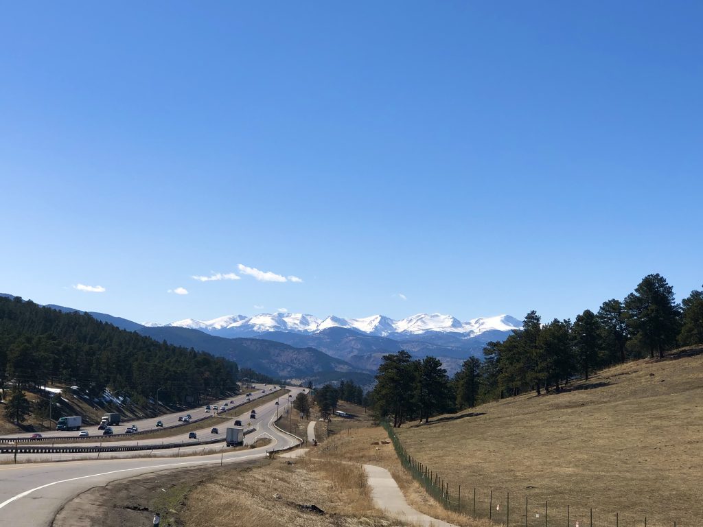 View of the Mountains from the Bison Herd Overlook.